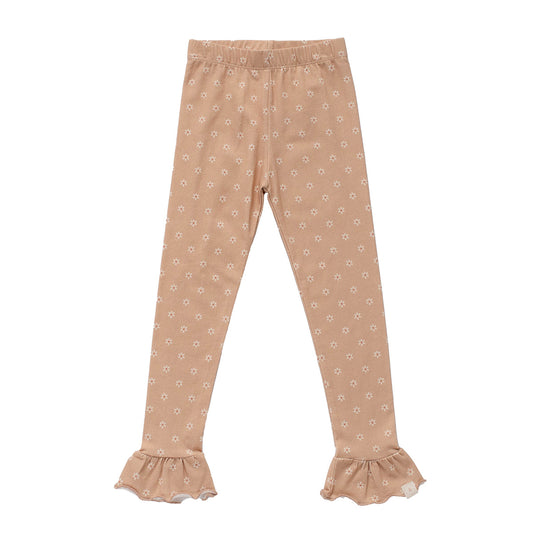 Ruffle legging ~ dotted flowers