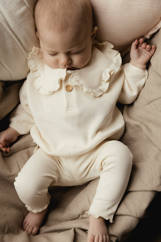 UAUA - legging ruffle - crema