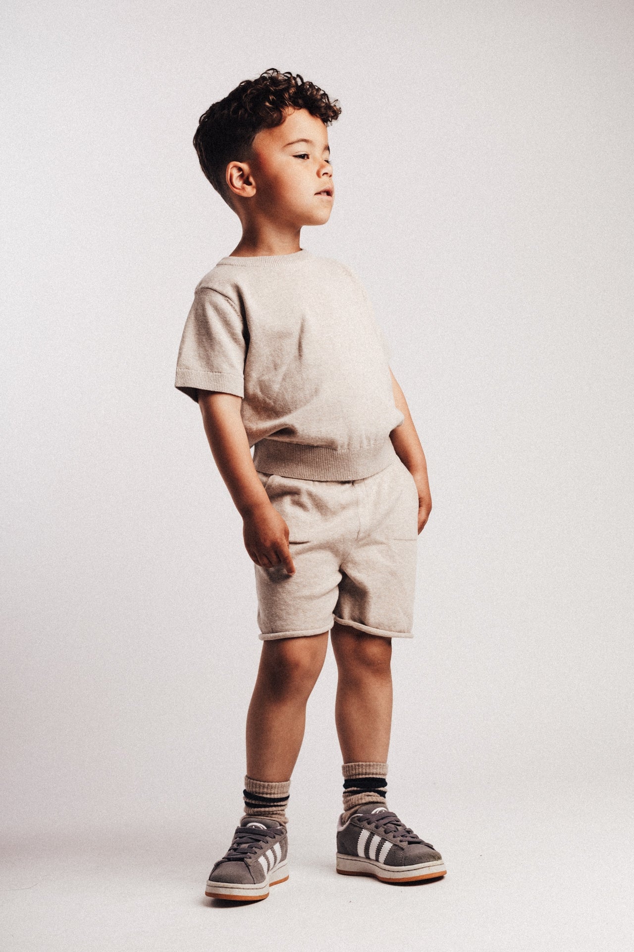 Baje Studio - knitted shorts Sebasian - sand melange