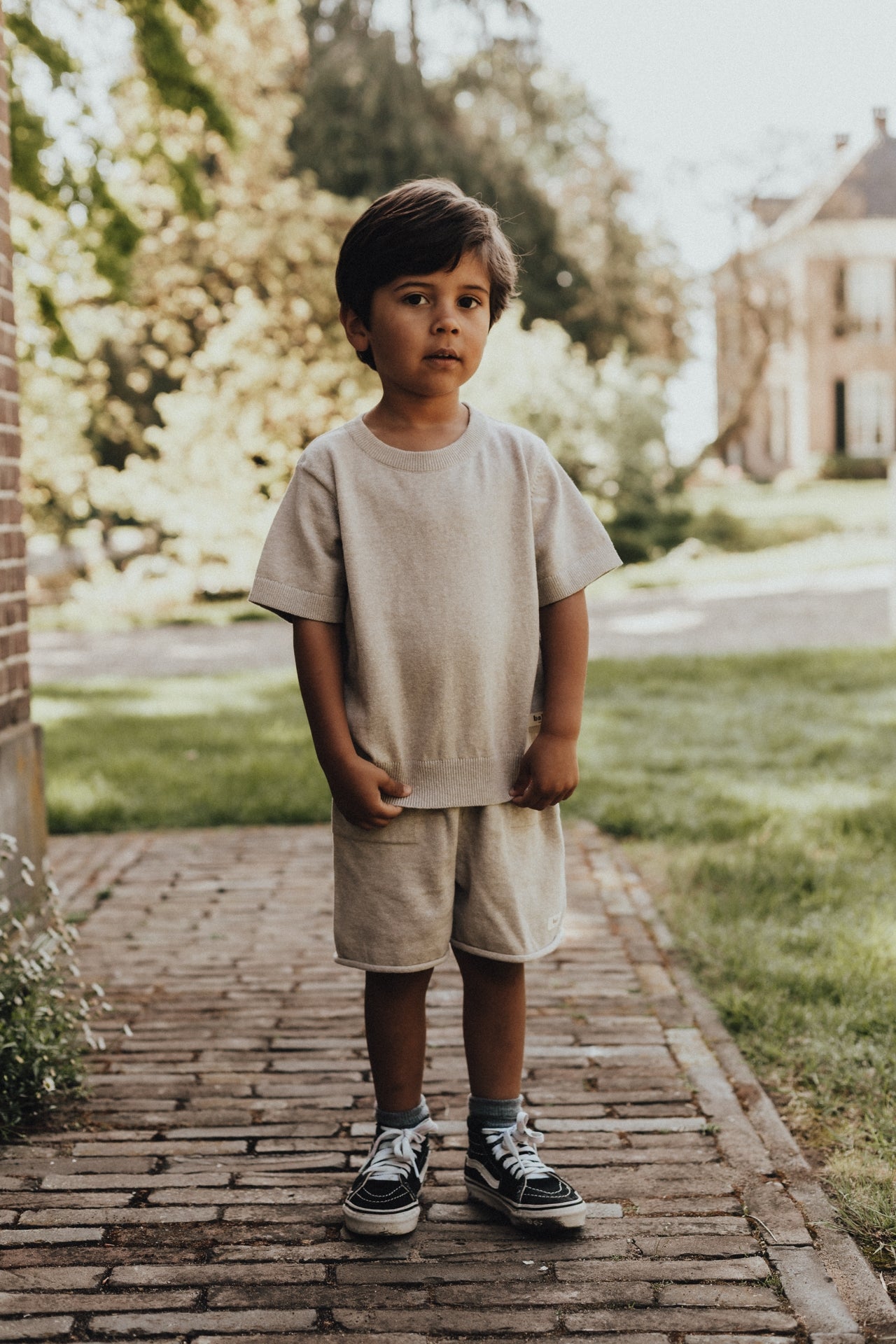 Baje Studio - knitted shorts Sebasian - sand melange