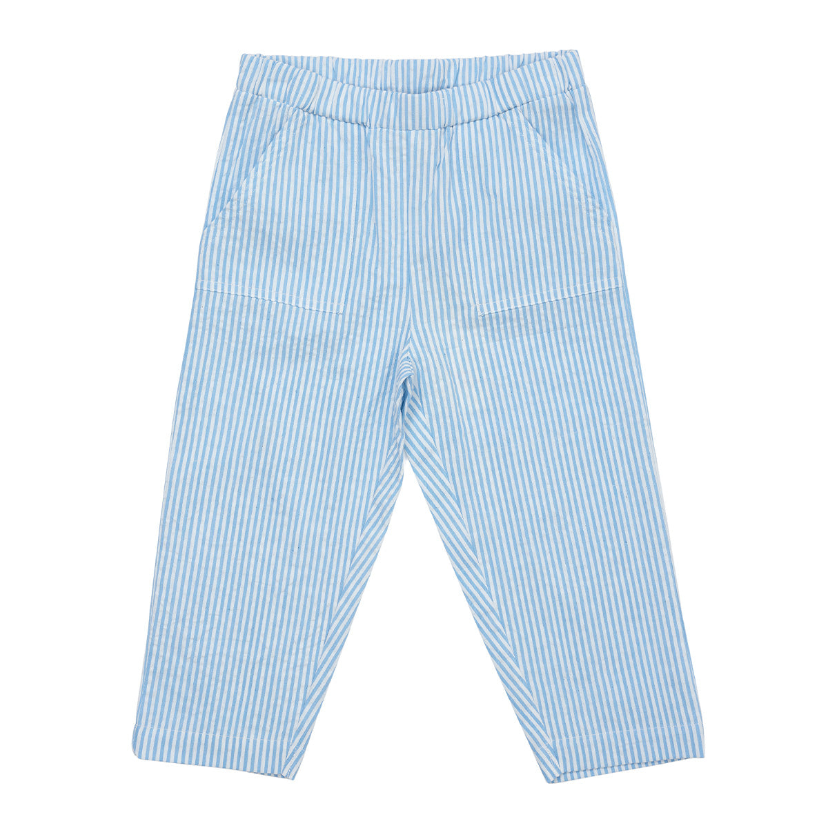 Seersucker pants stripe - sky blue