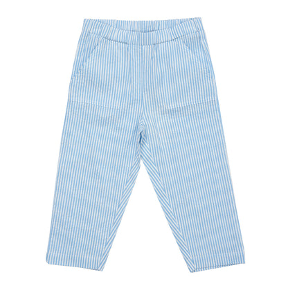 Seersucker pants stripe - sky blue