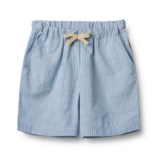 Wheat - seersucker shorts Cuba - blue stripe