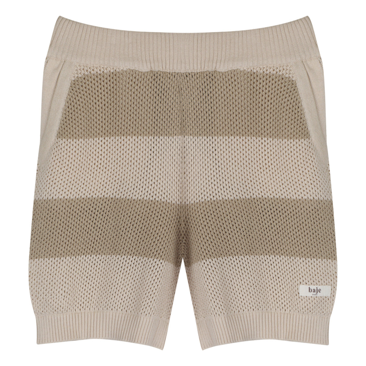 Baje Studio - knitted short Seth - taupe stripe