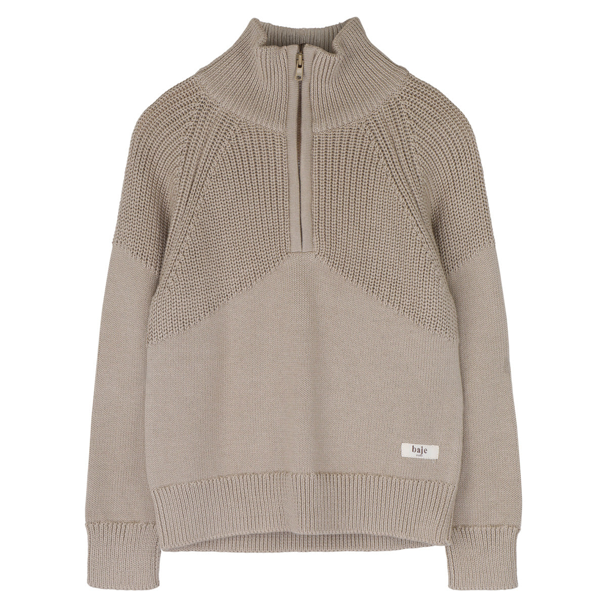 Baje Studio - half zip sweater Seward - taupe light