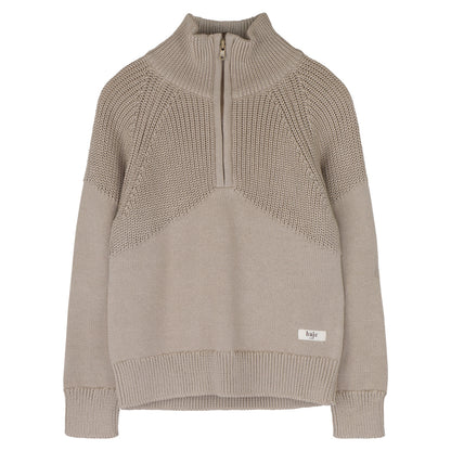 Baje Studio - half zip sweater Seward - taupe light