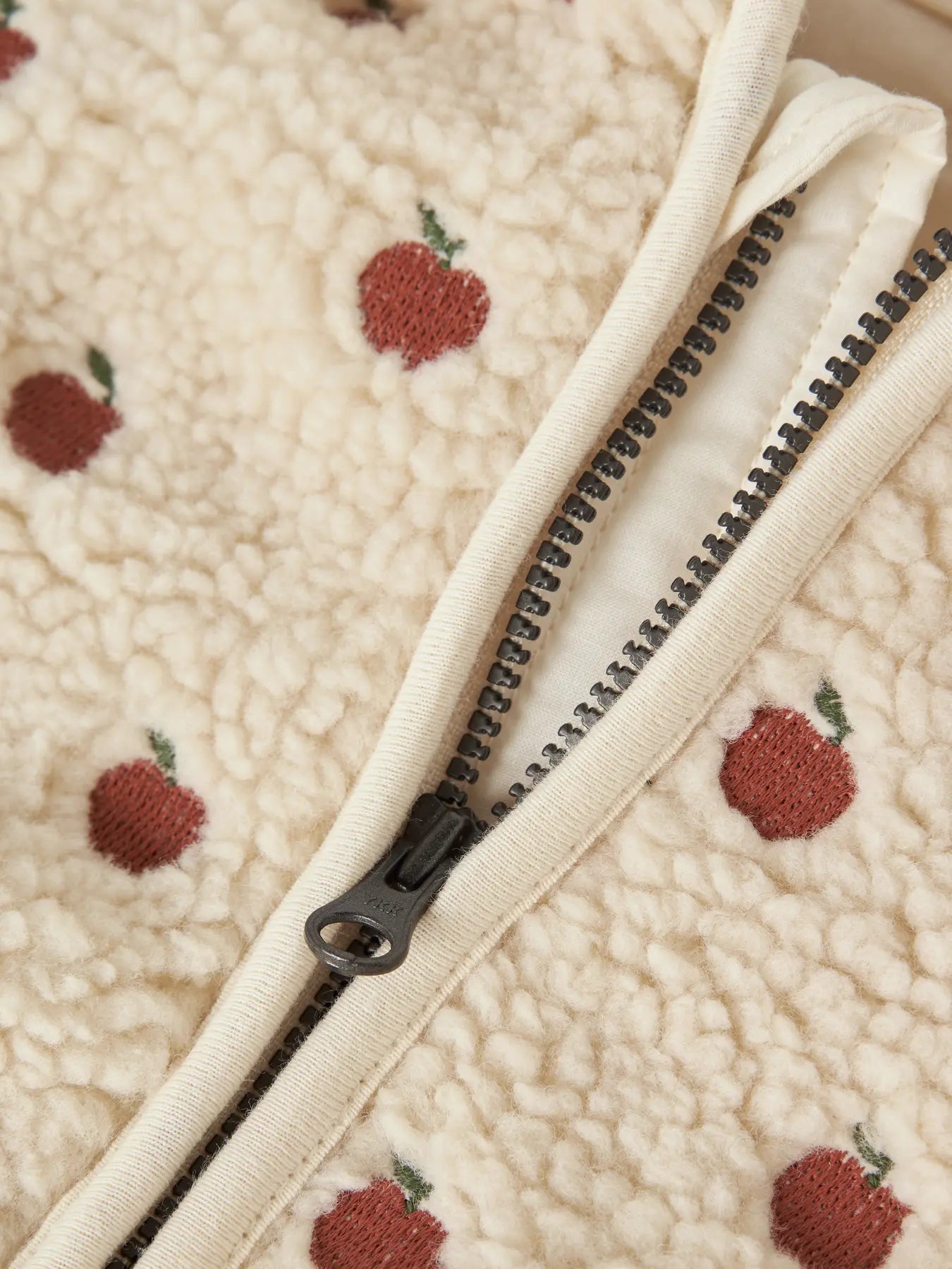 Lil'Atelier - sherpa jacket Sia baby - turtledove apples