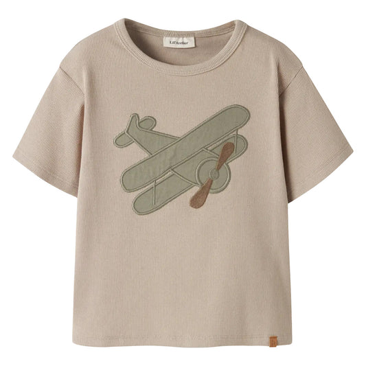 Lil'Atelier - shirt glider plane - oxford tan