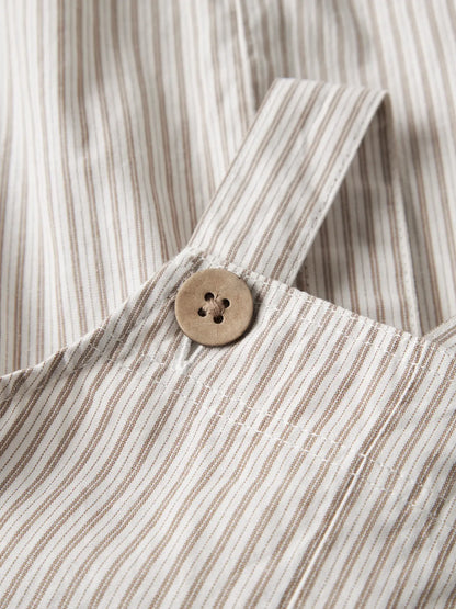 Lil'Atelier - shortall stripe - coca mocha