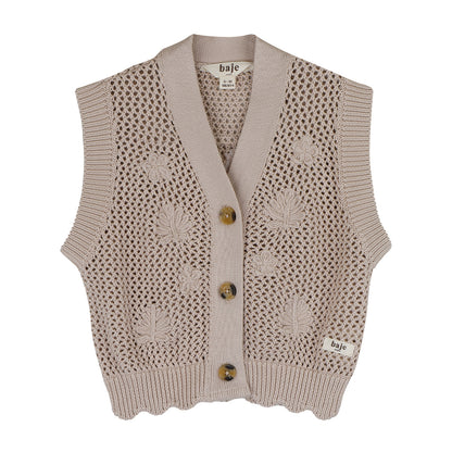 Knitted gilet Sia - rose salmon