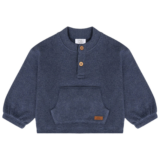 Hust & Claire - sweater Sigurt fine knit - vintage indigo