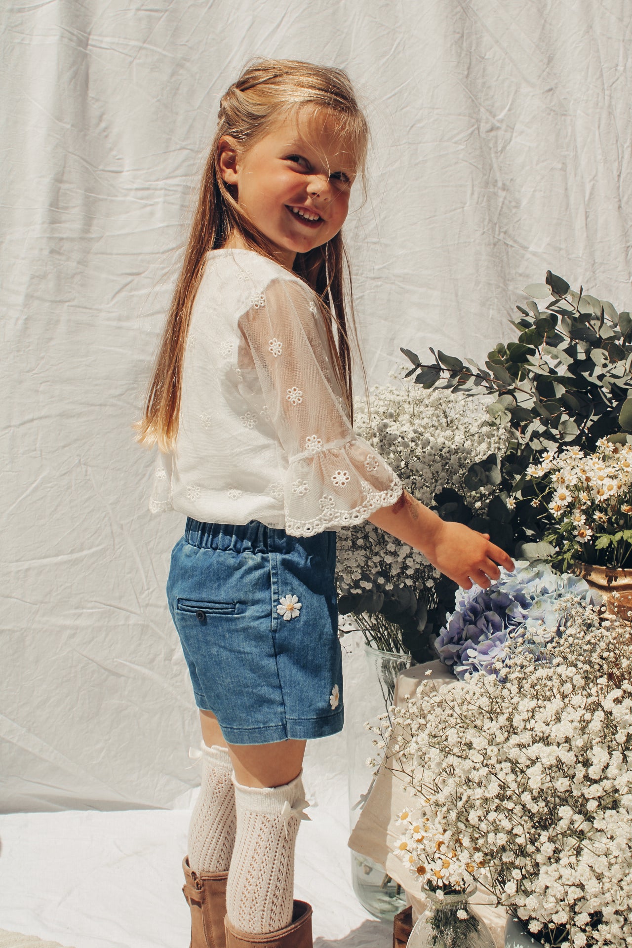 Lace blouse Luna - white