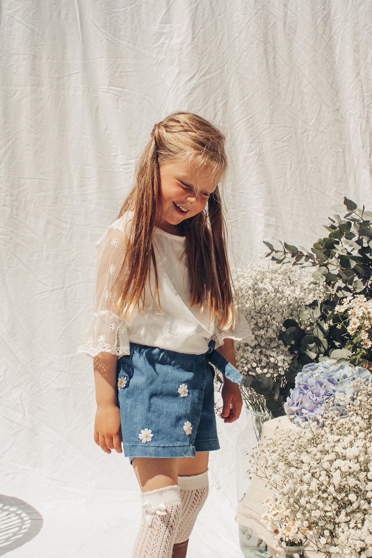 Two You Label - skort daisy Winnie - denim blue