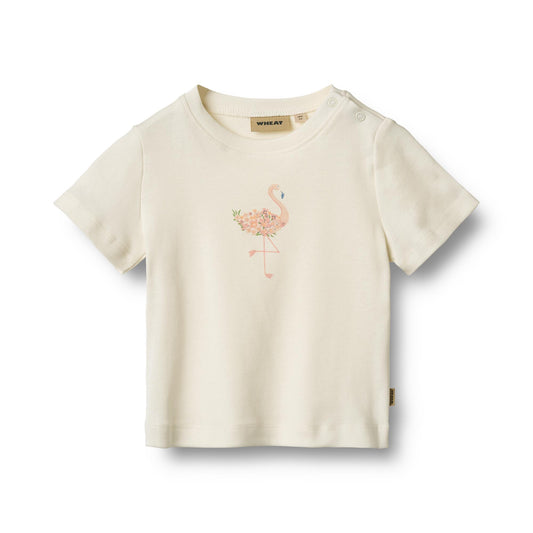 Wheat - Flamingo T-shirt Soffie - ivory