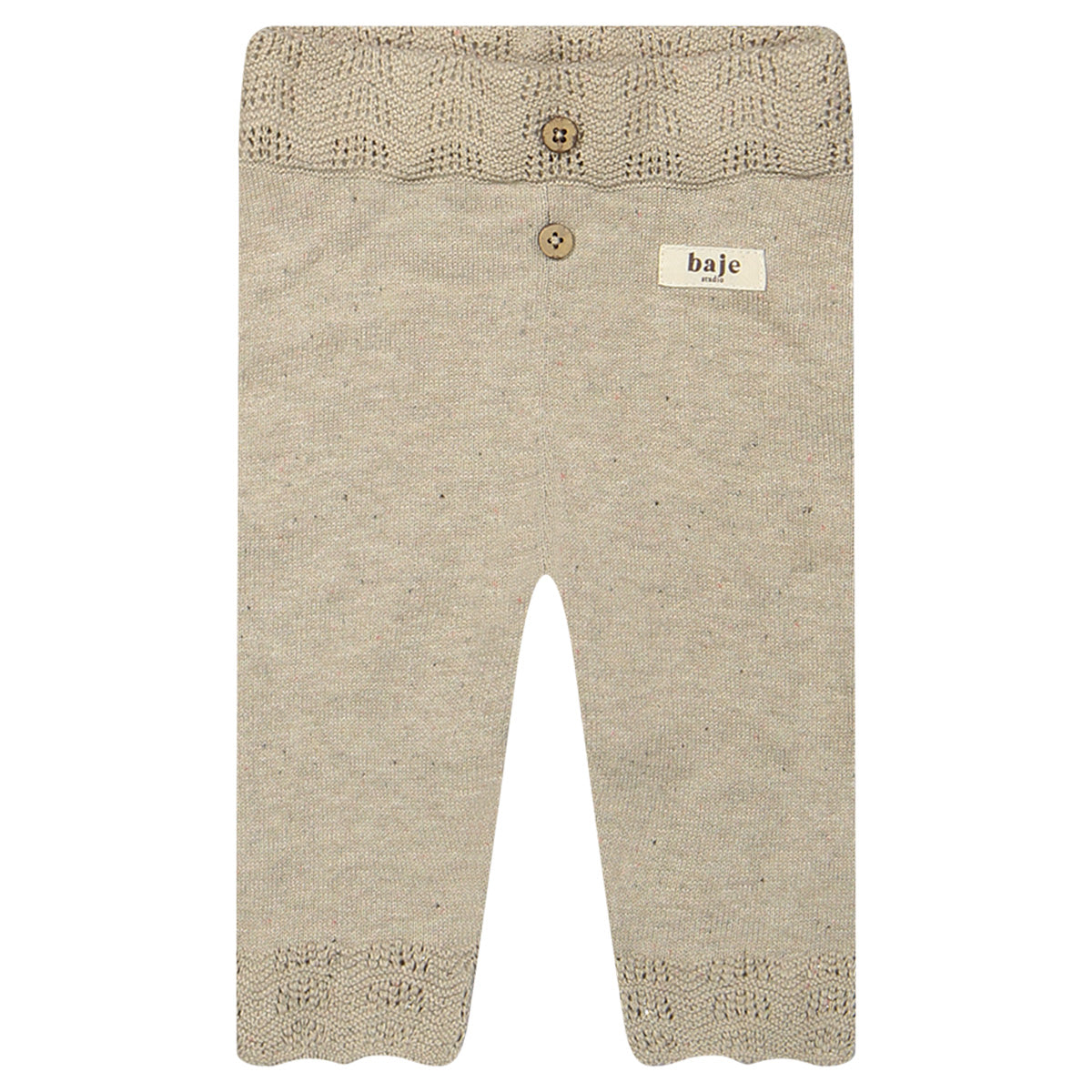 Baje Studio - knitted pants Sous - sand desert multicolor
