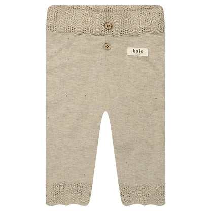 Baje Studio - knitted pants Sous - sand desert multicolor