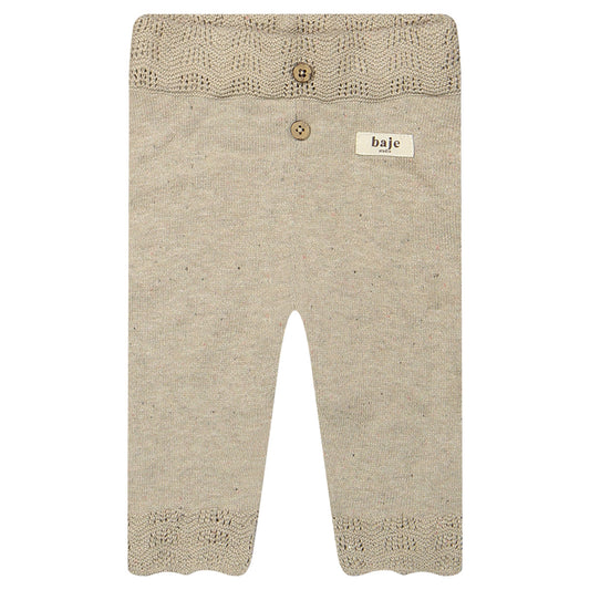 Baje Studio - knitted pants Sous - sand desert multicolor