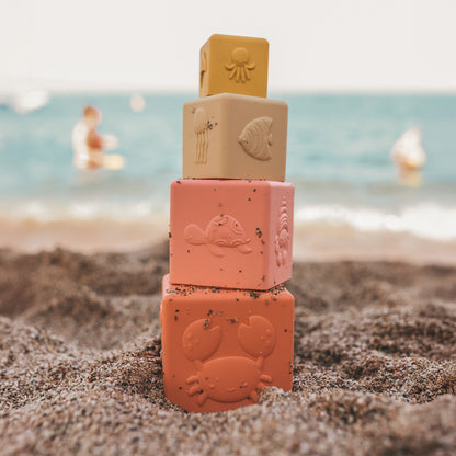 Salted Stories - stacking tower Solid - peach pink