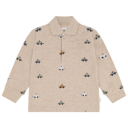 Hust & Claire - polo Stevie police cars - beige melange