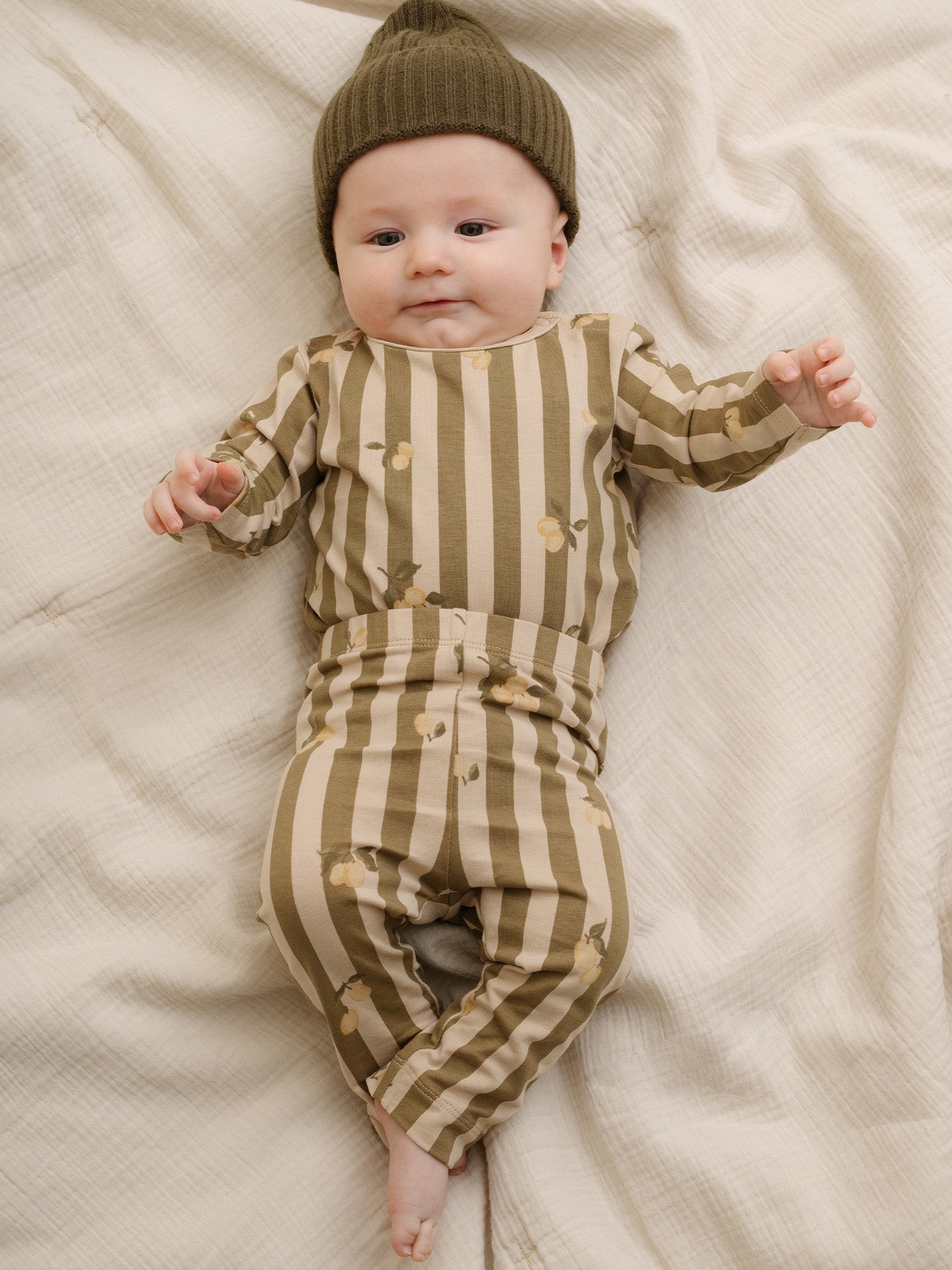 Jersey legging stripe Prune