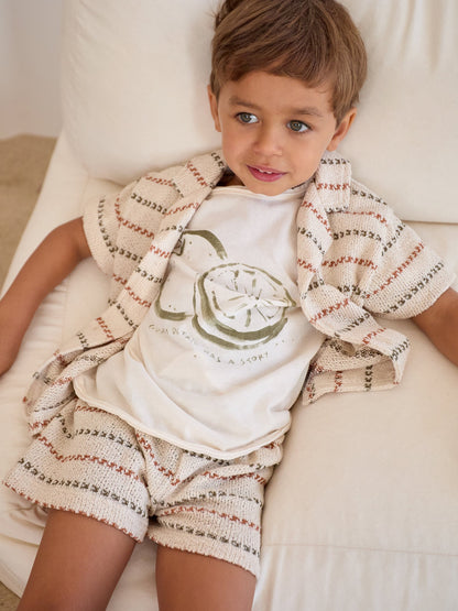 Play Up - knit shirt with striped pattern baby