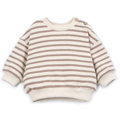 Play Up - striped jersey sweater - beige/brown