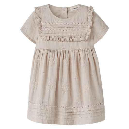 Lil'Atelier - woven dress - pumice stone beige