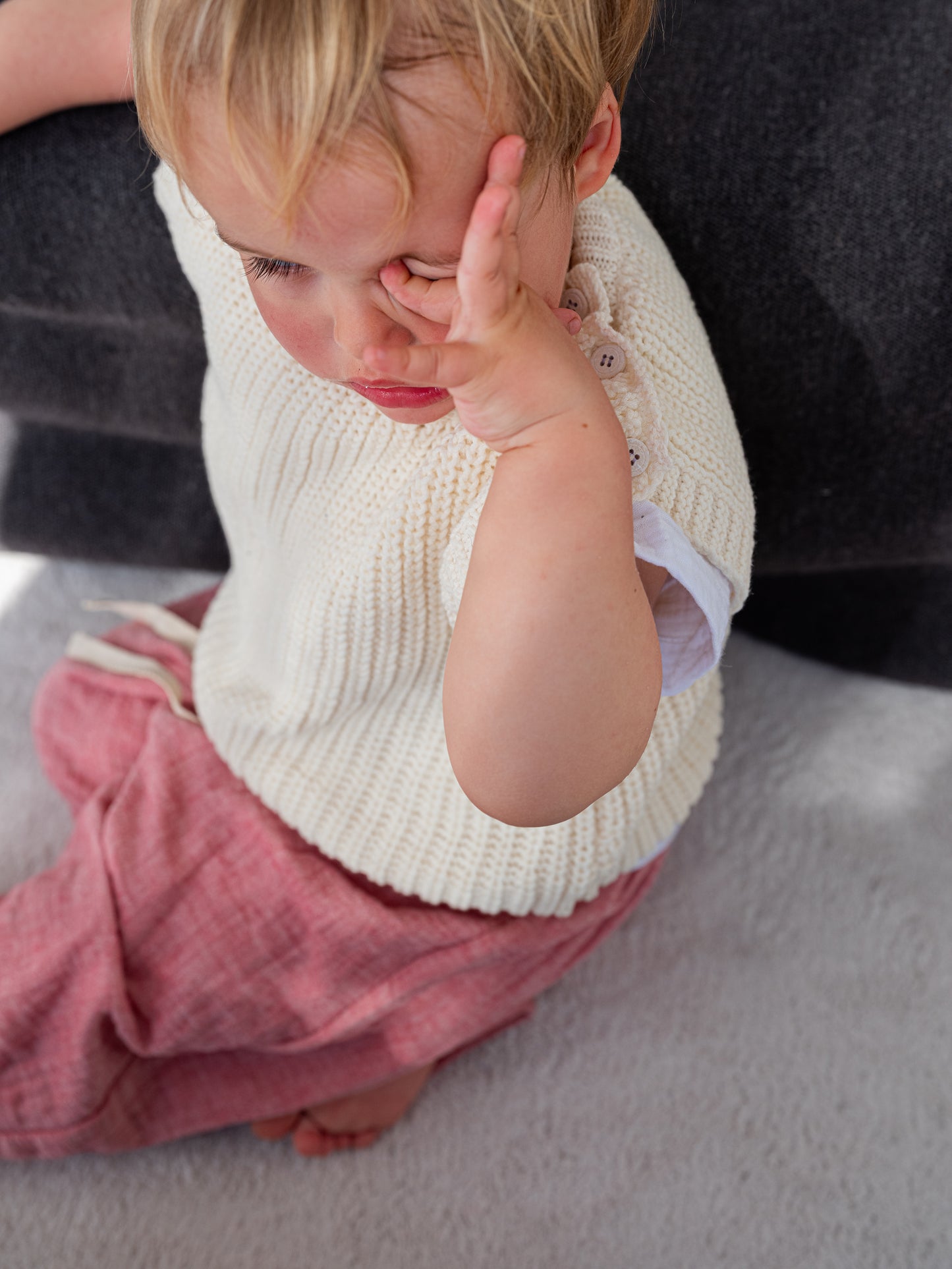 Pequeno Tocon - knitted spencer - cream