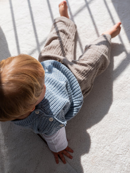 Pequeno Tocon - knitted spencer - blue melange