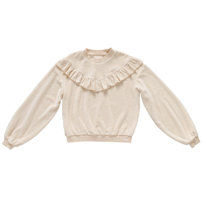 Sweater Keet ~ terry white swan