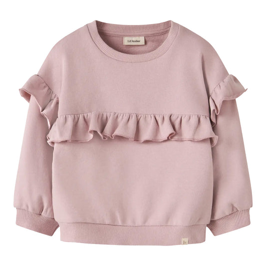 Lil'Atelier - sweater with frills - zephyr pink
