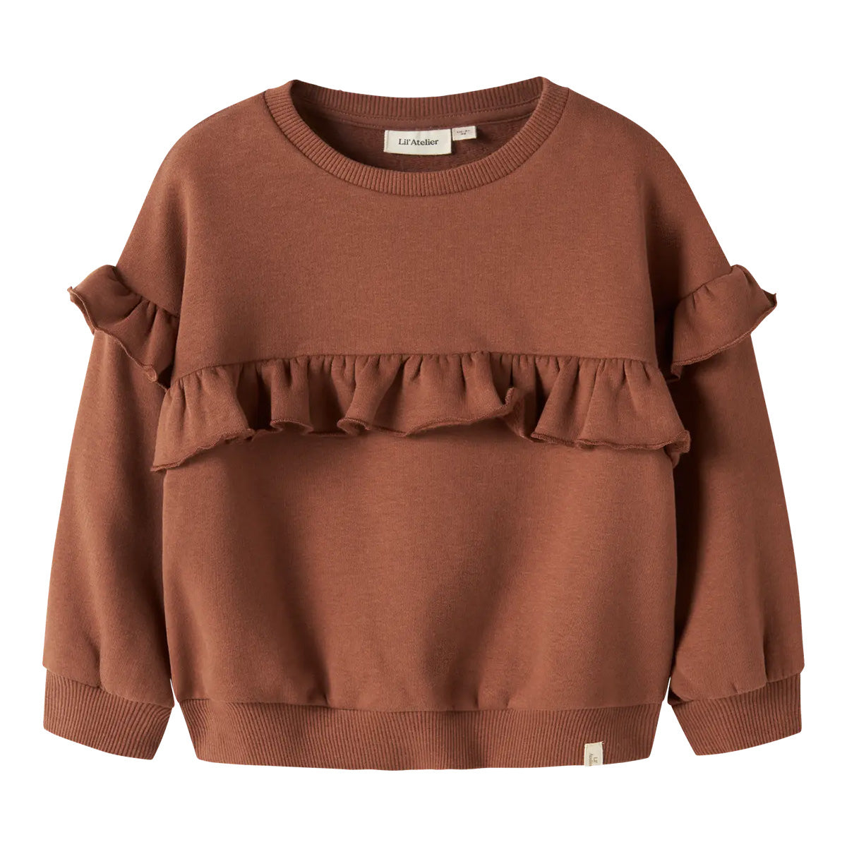 Lil'Atelier - sweater with frill - maple syrup