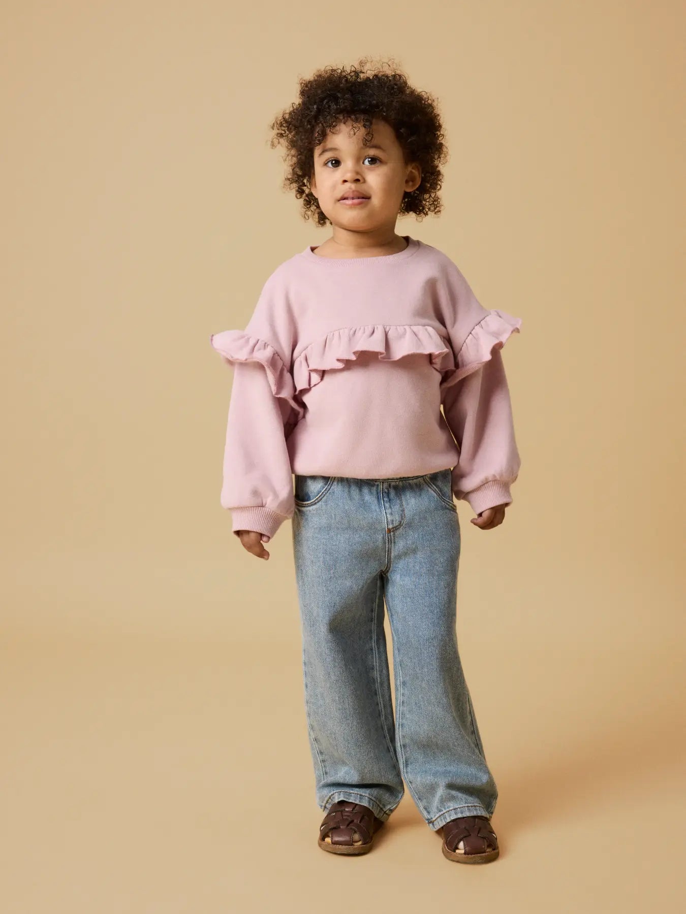 Lil'Atelier - sweater with frills - zephyr pink