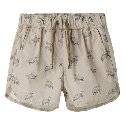 Lil'Atelier - swim shorts turtle - oxford tan