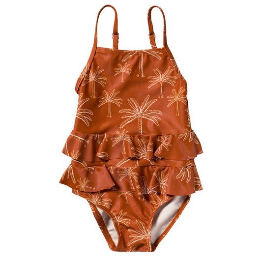 Salted Stories - swimsuit Palms - bombay brown