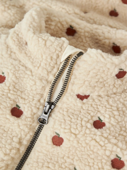 Lil'Atelier - sherpa jacket Sia kid - turtledove apples