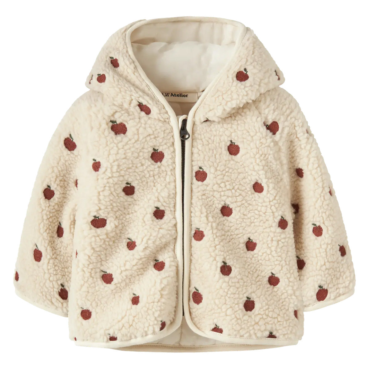 Lil'Atelier - sherpa jacket Sia baby - turtledove apples