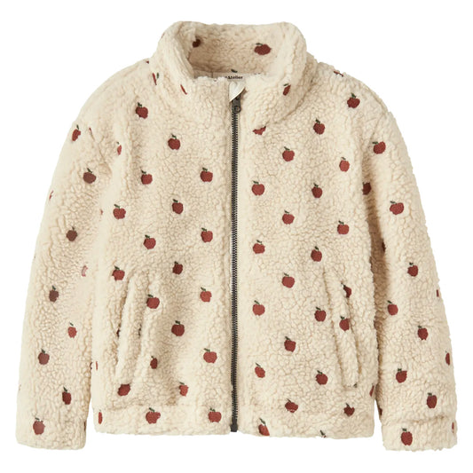 Lil'Atelier - sherpa jacket Sia kid - turtledove apples