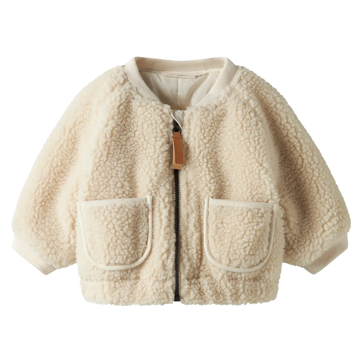 Lil'Atelier - teddy bomber jacket swan - turtledove