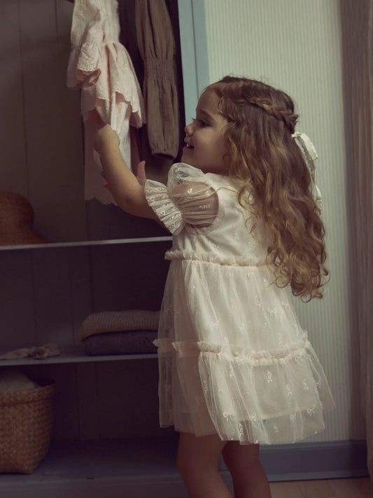 Lil'Atelier - tule bow dress - almost mauve