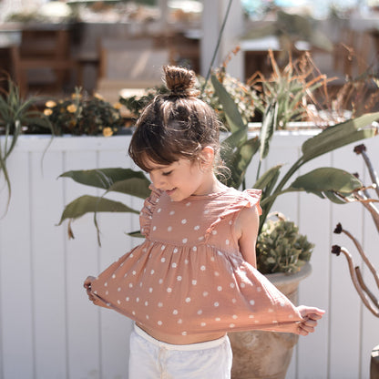 Daisy blouse ~ terracotta