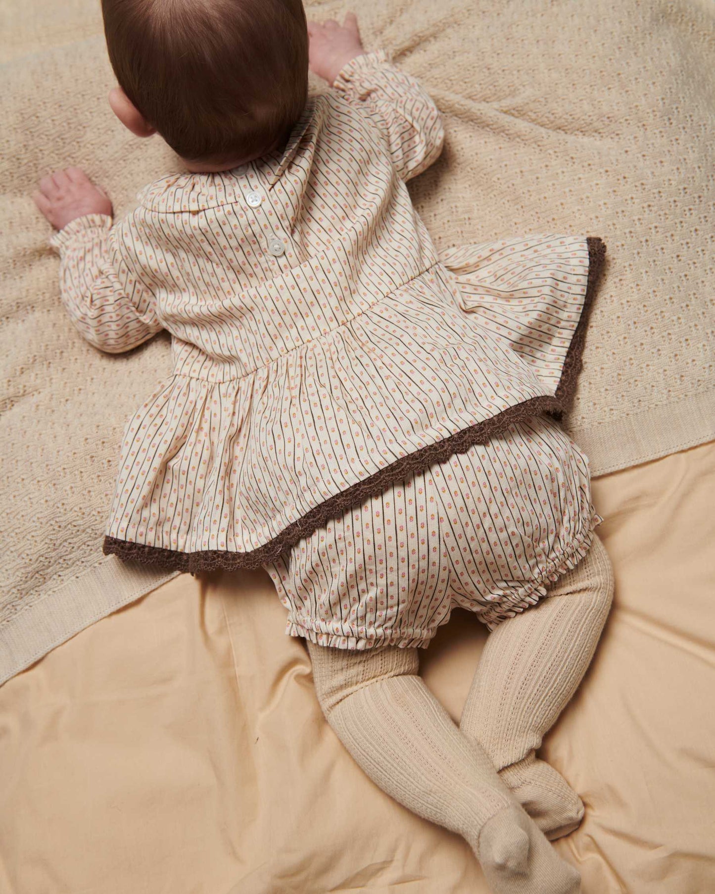 Copenhagen Colors - twill set blouse & bloomers - sand flower print