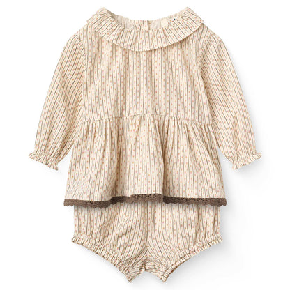 Copenhagen Colors - twill set blouse & bloomers - sand flower print