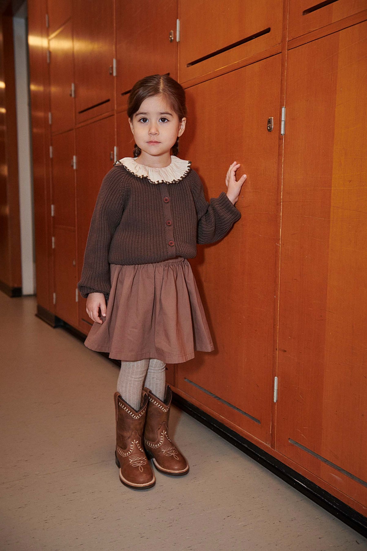 Copenhagen Colors - twill skirt - walnut brown