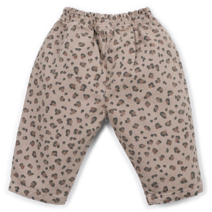 Play Up - printed twill trousers - animal print brown
