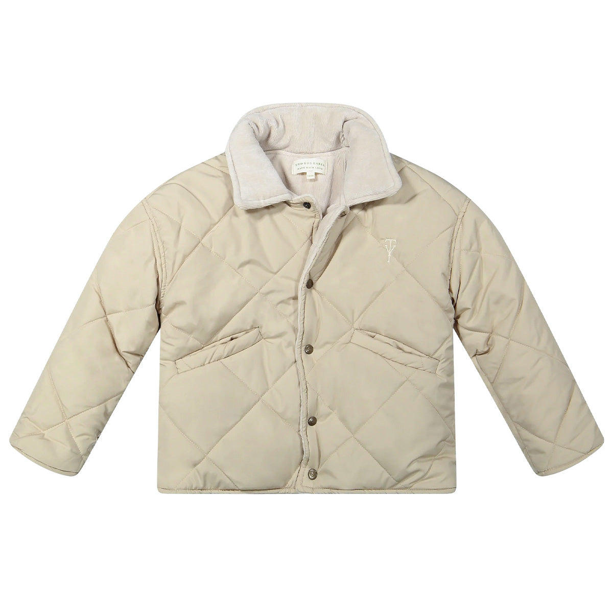 Two You Label - two in one ribbed jacket - oat