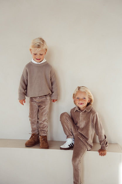 Knitted jumper Noah ~ taupe