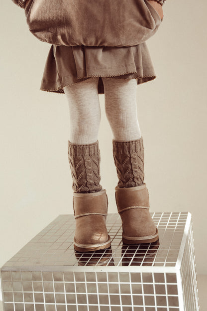 Knitted legwarmer ~ taupe