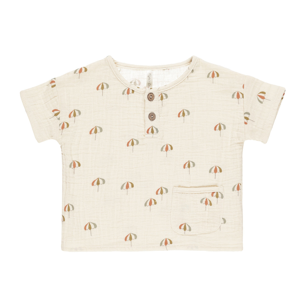 Rylee + Cru - woven Henley Tee - umbrellas