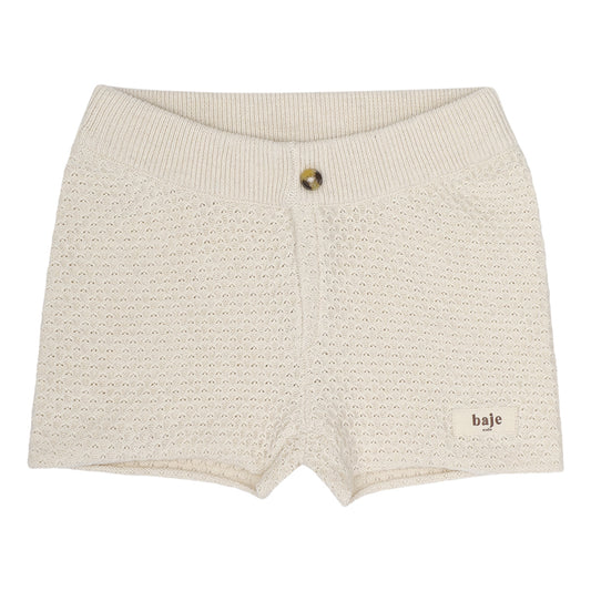 Baje Studio - knitted shorts Uriz - white cocunut